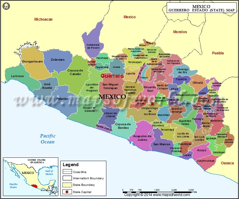 Guerrero Mexico Map