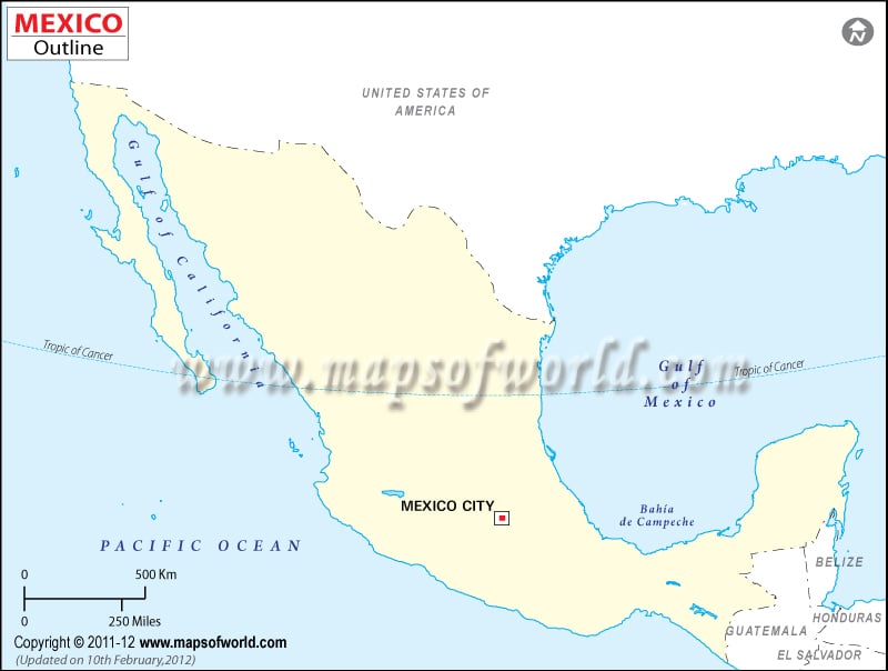 Mexico Map Outline