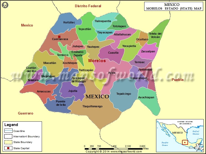 Morelos Mexico Map