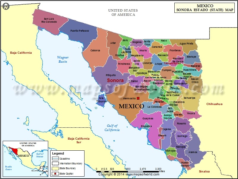 Sonora Mexico Map