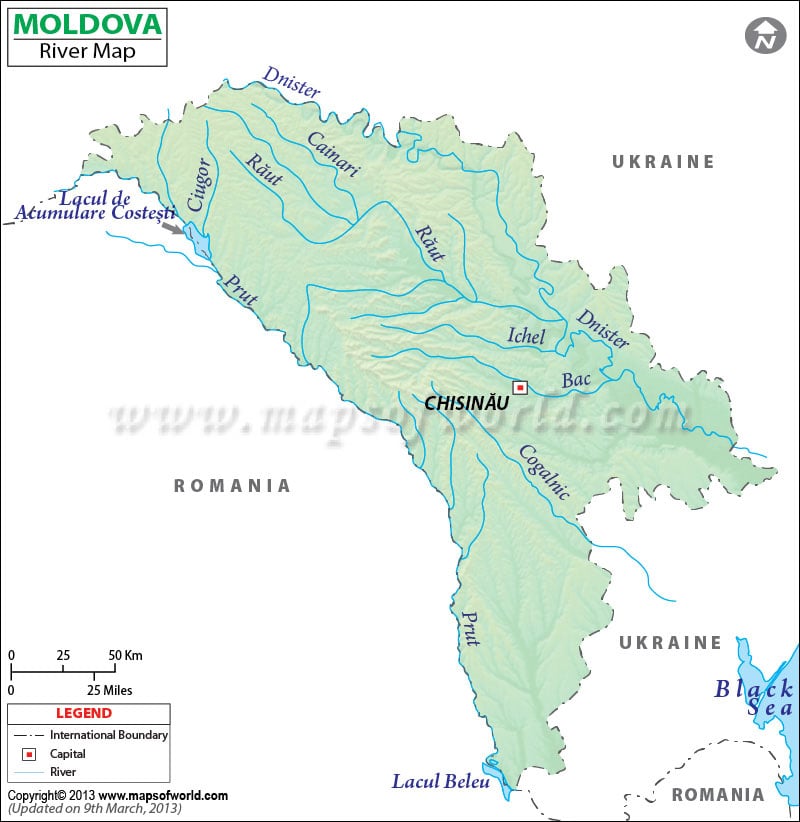 Moldova River Map