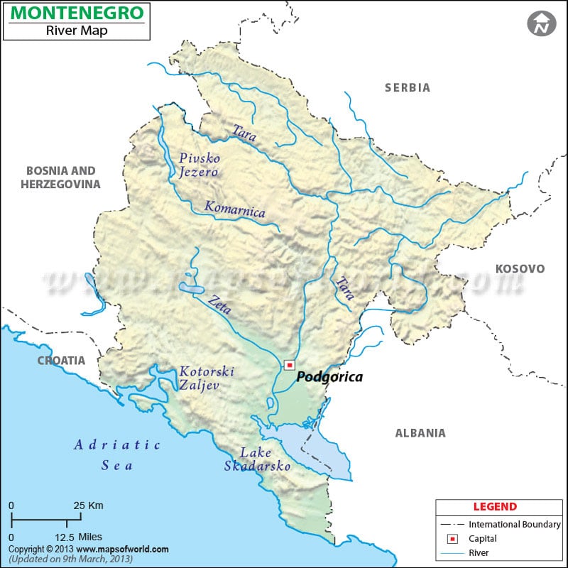 Montenegro River Map