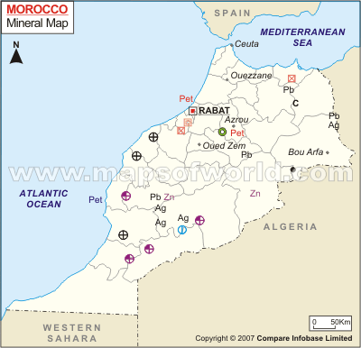 Morocco Mineral Map