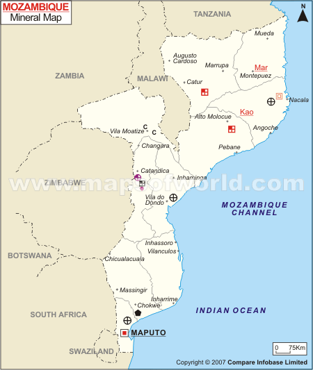 Mozambique Mineral Map