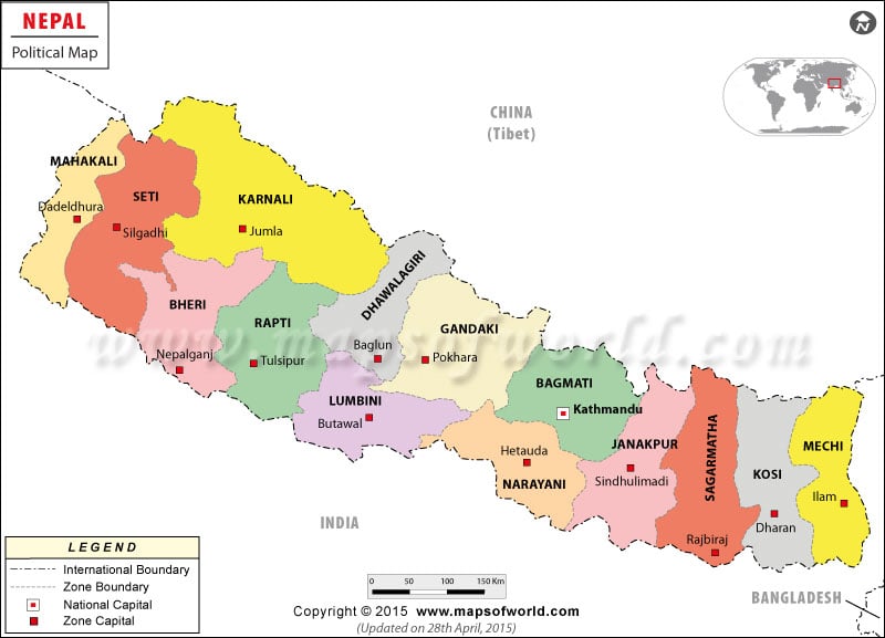 Political Map of Nepal