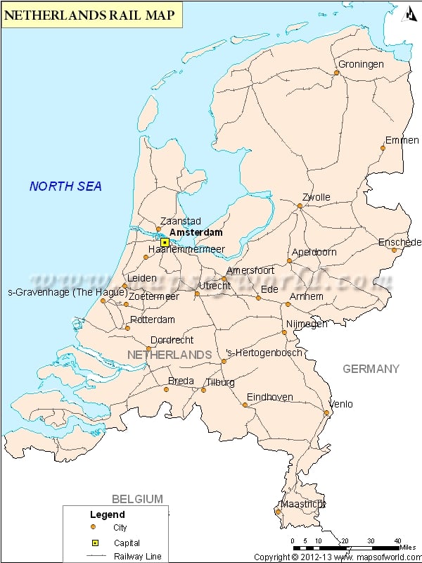 Netherlands Train Network Map | Netherlands Rail Map