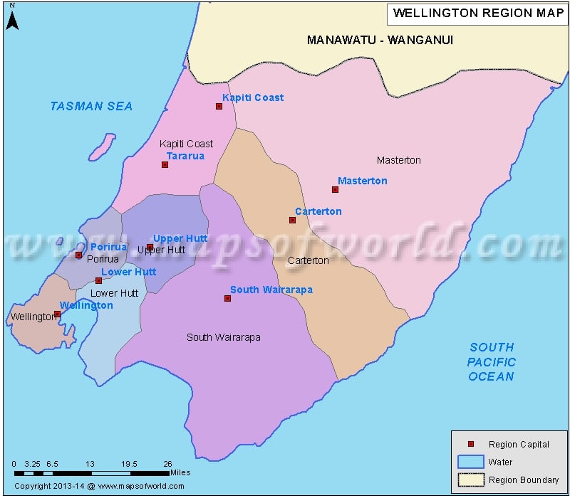Wellington Region Map