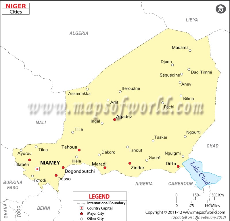 Niger Cities Map