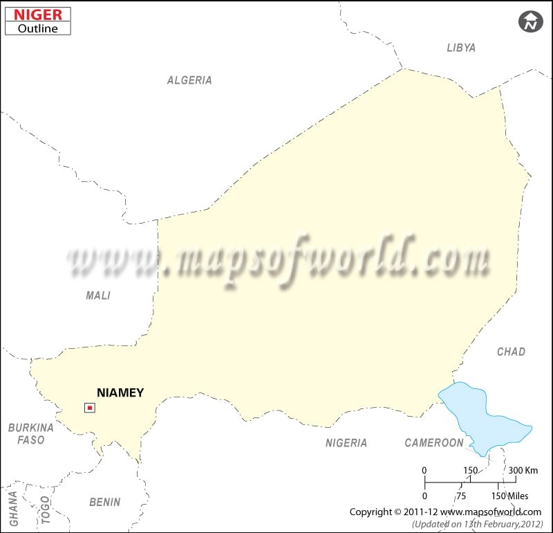 Niger Outline Map