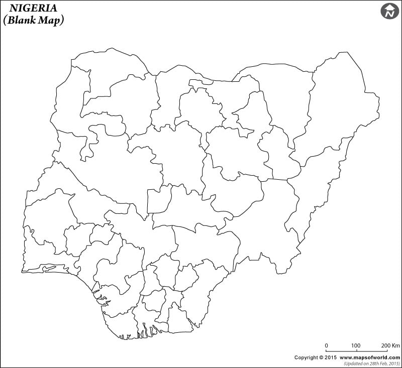 Nigeria Blank Map