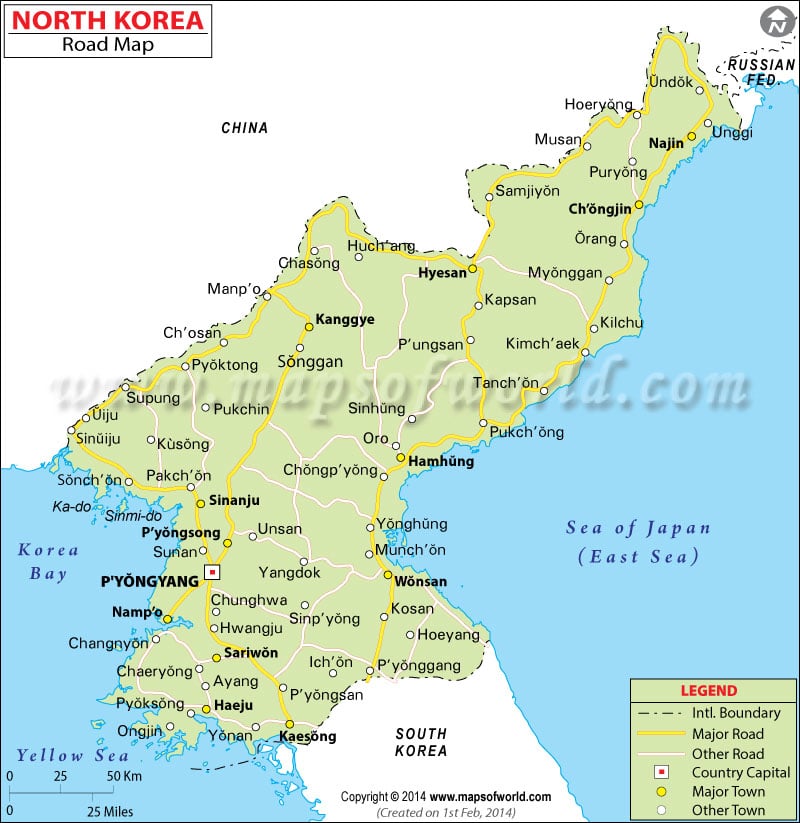 North Korea Road Map
