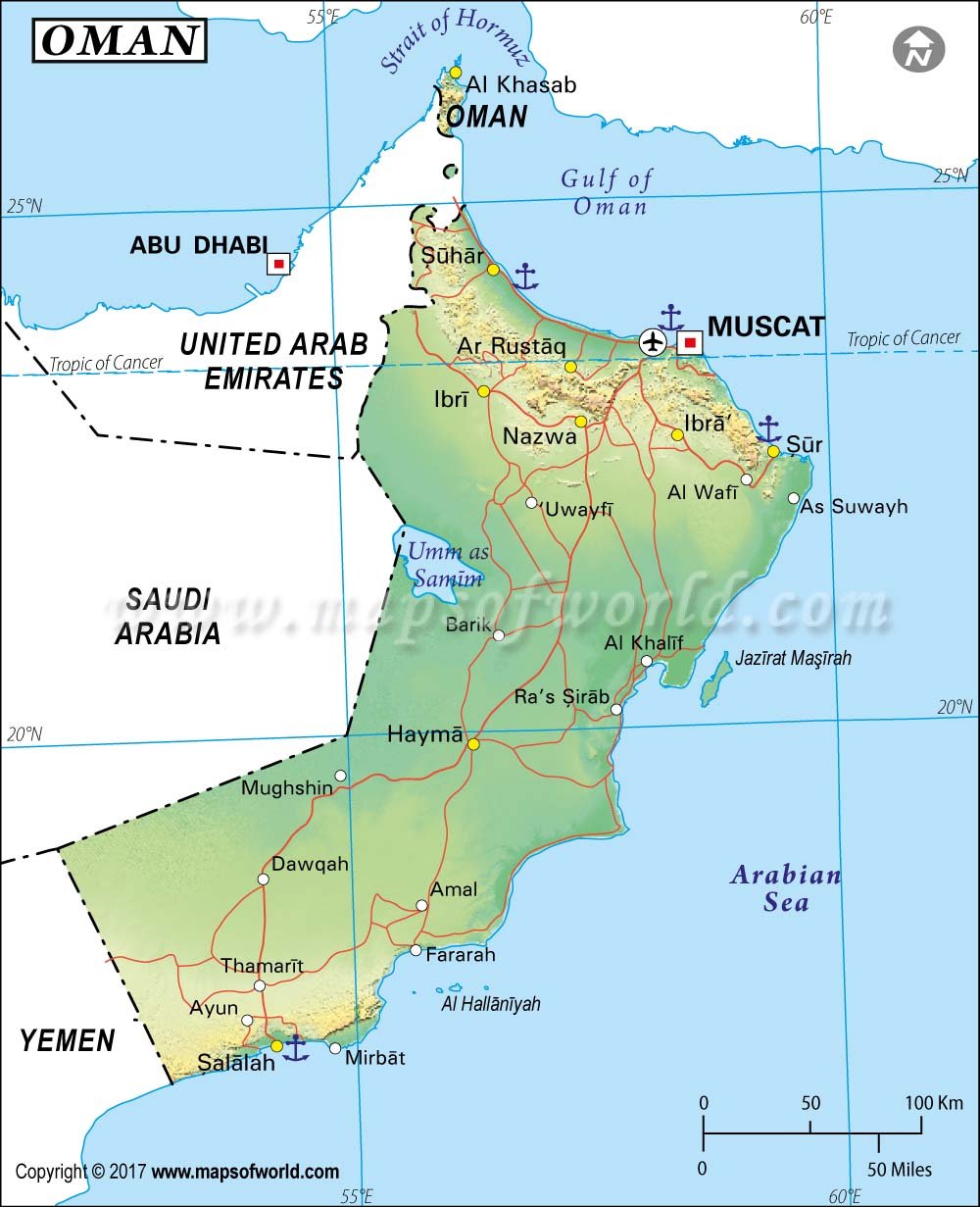 Oman Karte