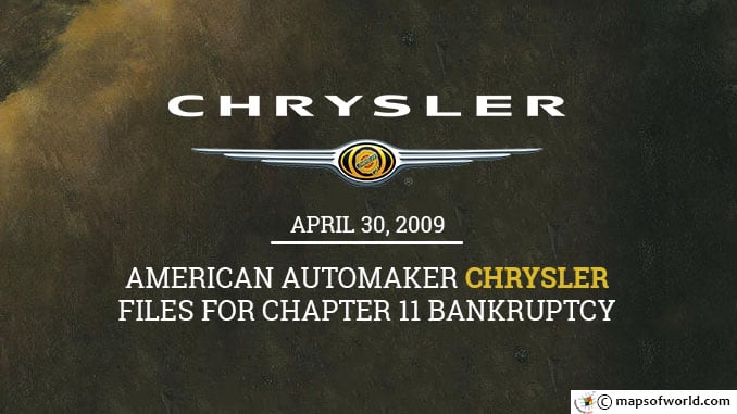 April 30 2009 - American Automaker Chrysler Files for Chapter 11 Bankruptcy