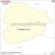 Blank Map of Andorra