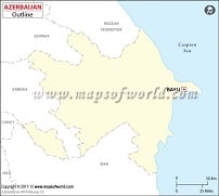 Blank Map of Azerbaijan