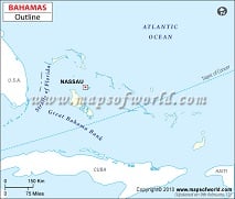 Blank Map of Bahamas