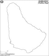 Blank Map of Barbados
