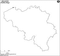 Blank Map of Belgium