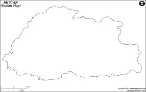 Blank Map of Bhutan