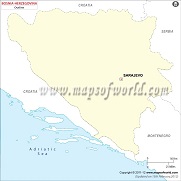 Blank Map of Bosnia