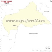 Blank Map of Central African Republic