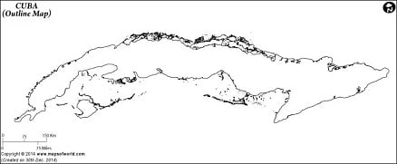 Blank Map of Cuba