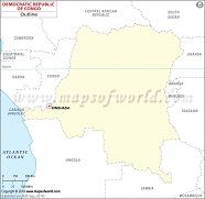 Blank Map of Democratic Republic Of Congo