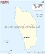 Blank Map of Dominica