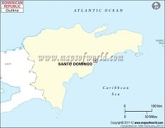Blank Map of Dominican Republic