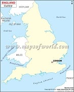 Blank Map of England