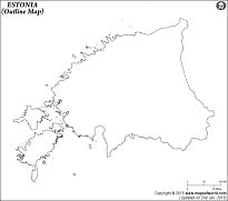 Blank Map of Estonia