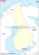 Blank Map of Finland