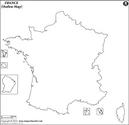 Blank Map of France
