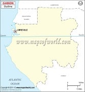 Blank Map of Gabon