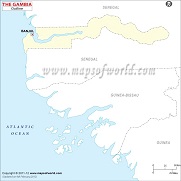 Blank Map of The Gambia
