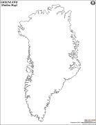 Blank Map of Greenland