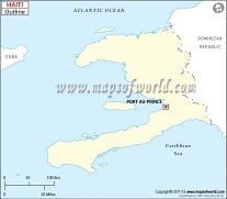 Blank Map of Haiti