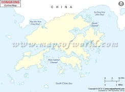 Blank Map of Hong Kong