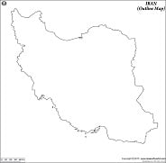 Blank Map of Iran