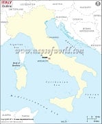 Blank Map of Italy