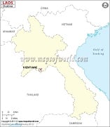 Blank Map of Laos