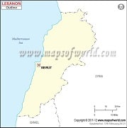 Blank Map of Lebanon