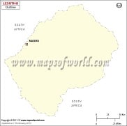 Blank Map of Lesotho