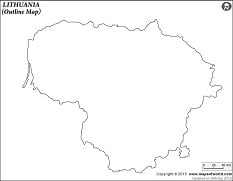 Blank Map of Lithuania