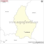 Blank Map of Luxembourg