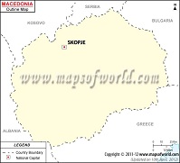 Blank Map of Macedonia