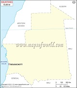 Blank Map of Mauritania