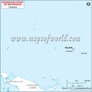 Blank Map of Micronesia