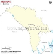 Blank Map of Moldova