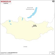 Blank Map of Mongolia